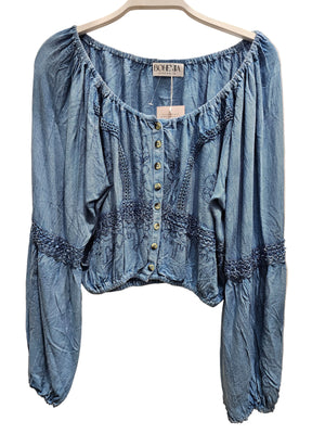 Celeste Peasant Long Sleeve Top
