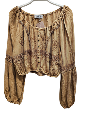 Celeste Peasant Long Sleeve Top