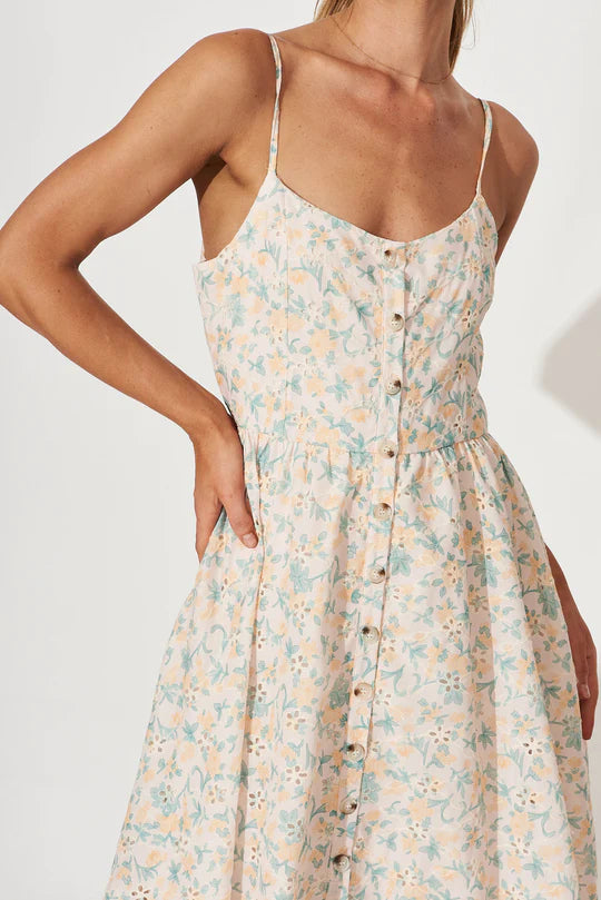 BROIDRE ANGLAISE STRAPPY SUNDRESS