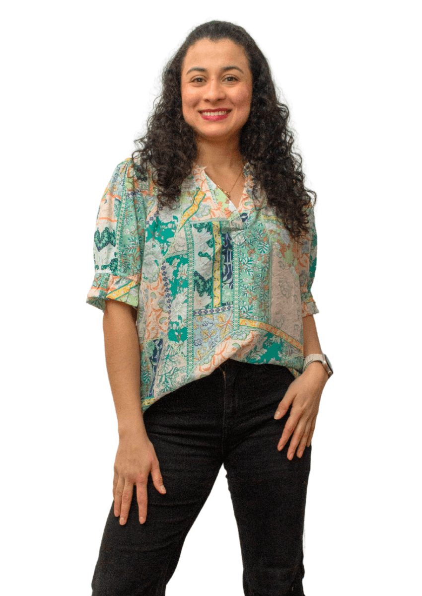 Patchwork Print Blouse