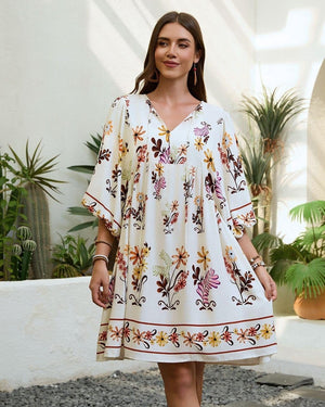 Puff Sleeve Floral Dress