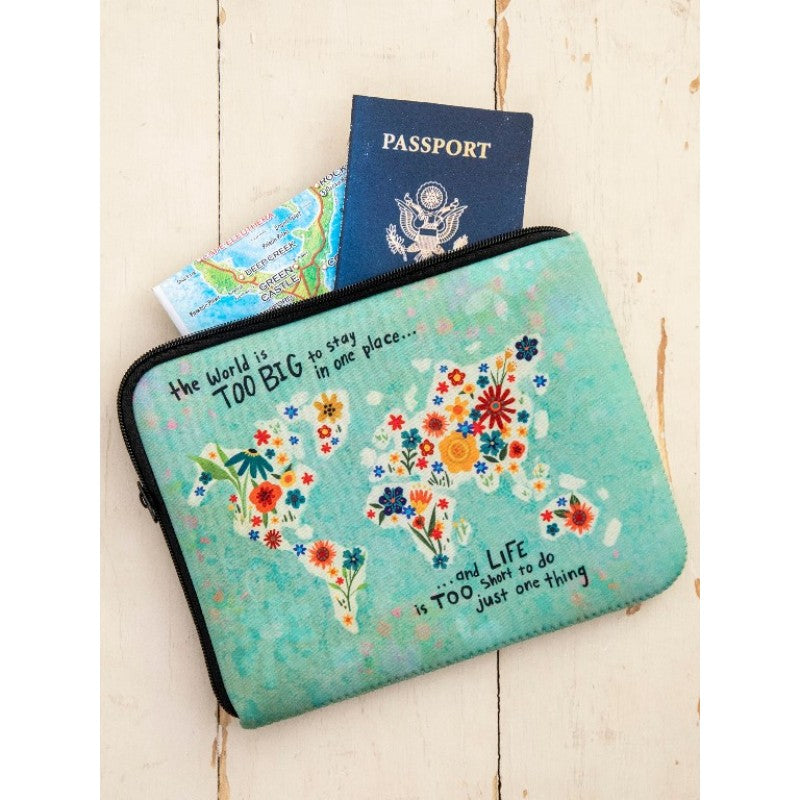 Travel Document Pouch - The World Is Too Big To Stay In One Place