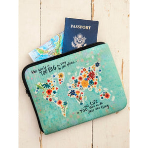 Travel Document Pouch - The World Is Too Big To Stay In One Place