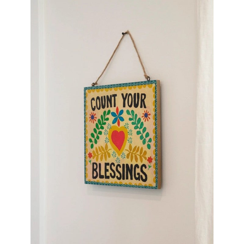 WOODEN SIGN - COUNT YOUR BLESSINGS