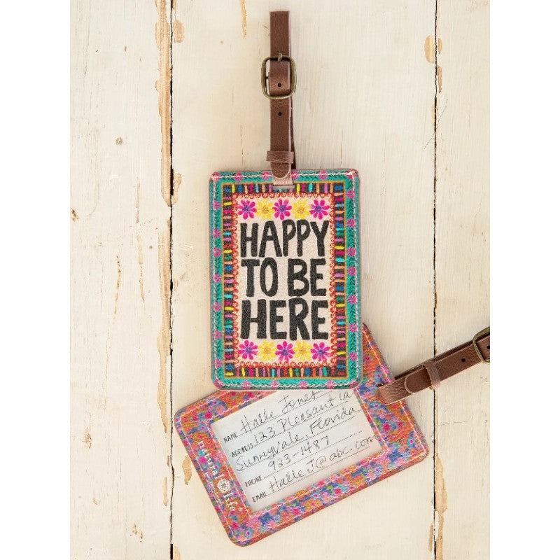 Travel Happy Luggage Tag - Happy To Be Here