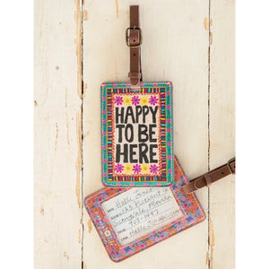 Travel Happy Luggage Tag - Happy To Be Here