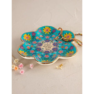 Artsy Trinket Dish - If Friends Were Flowers I'd Pick You