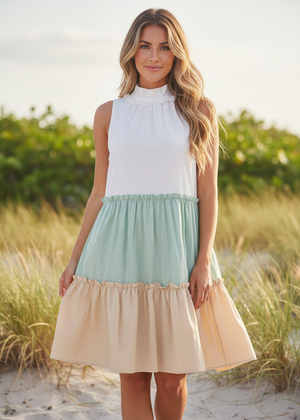 🌟SALE - ATL Nina Colourblock Dress ATLNINA