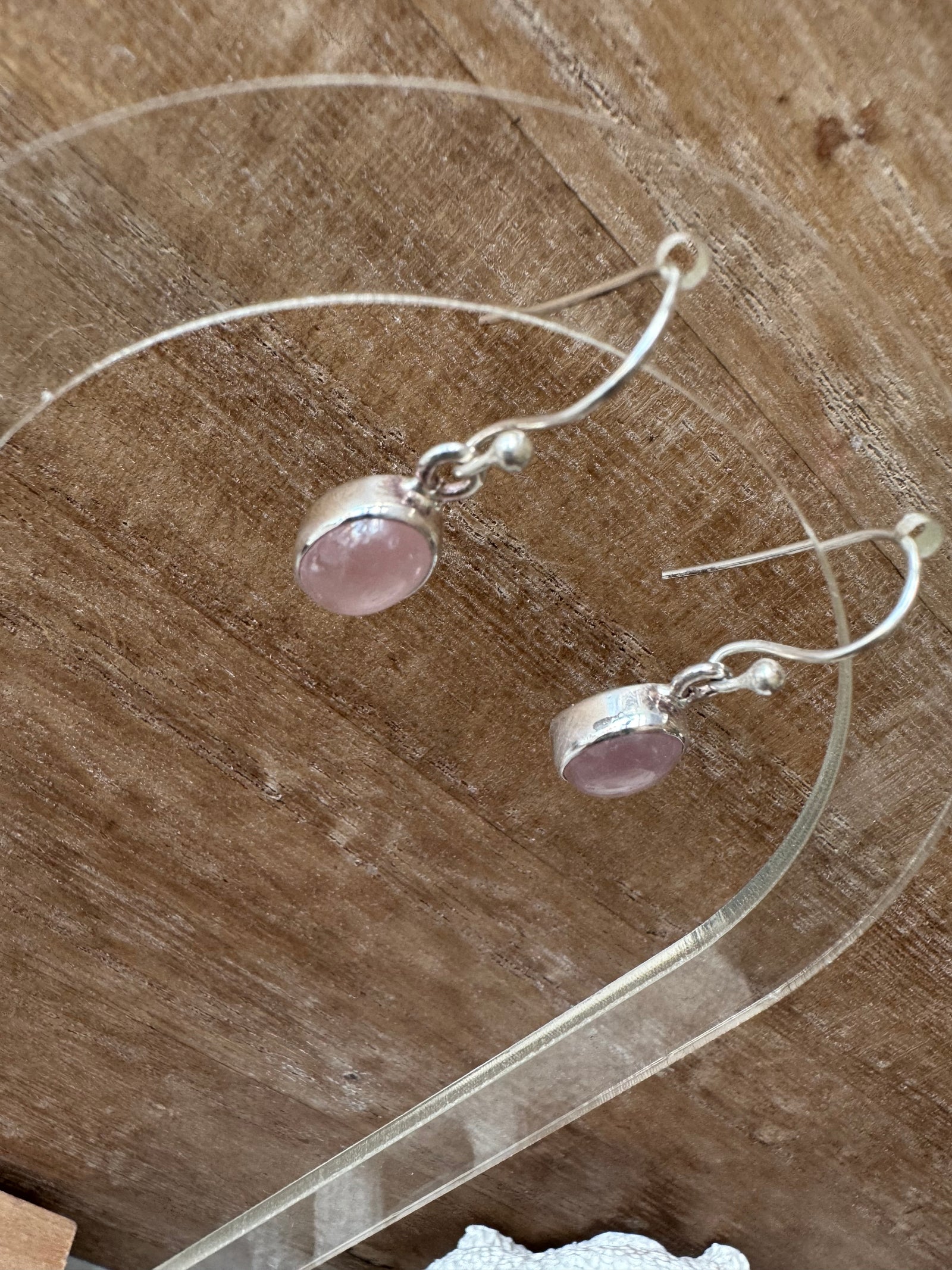 Mini Oval Stone Earrings
