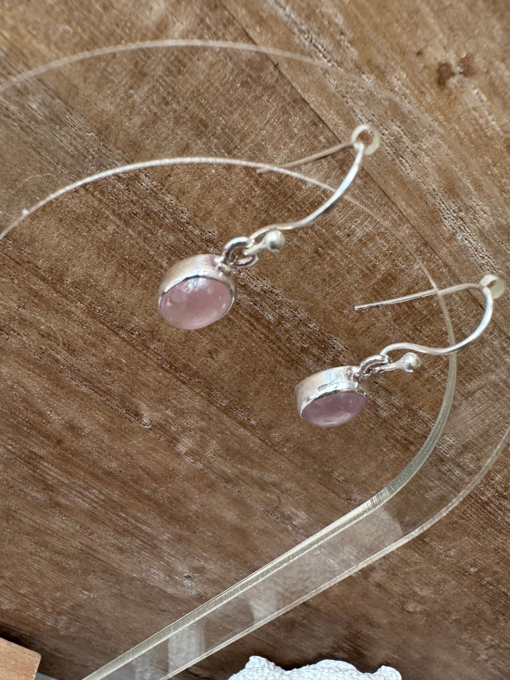 Mini Oval Stone Earrings