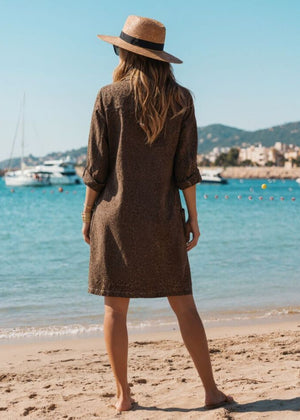 Leopard Denim Mini Dress