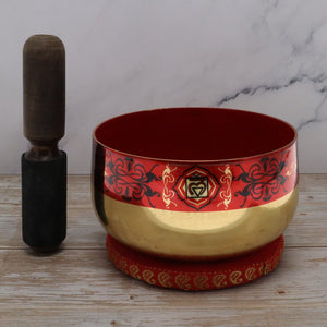 Boxed Chakra Singing Bowl 12.5cm - Assorted Symbols