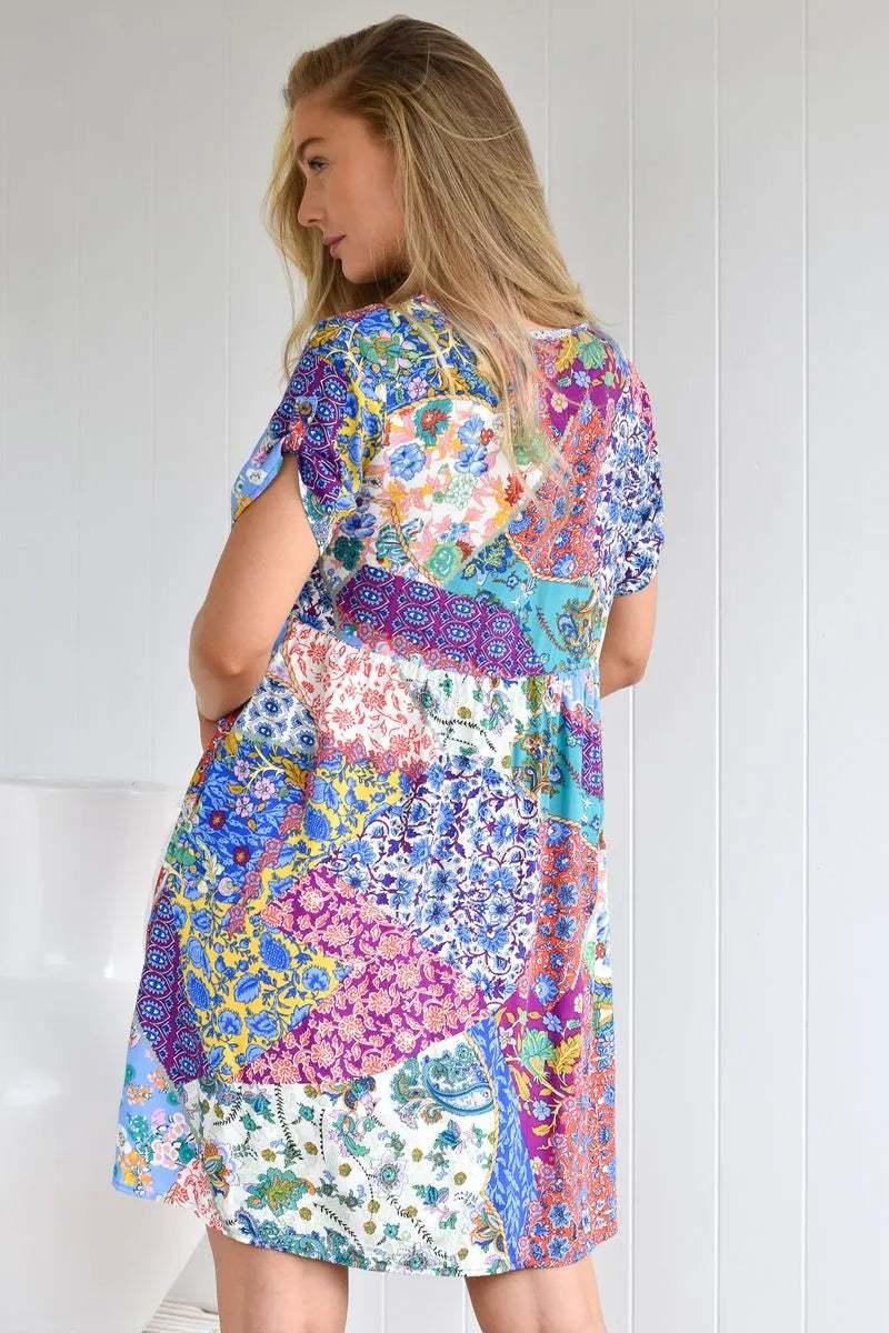 ANGOLA BUTTON DOWN MINI DRESS