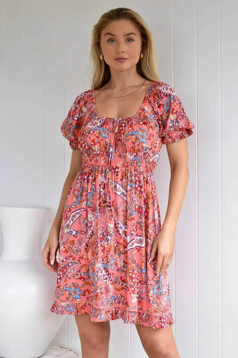 AZUL/ VALENCIA O/S MINI DRESS