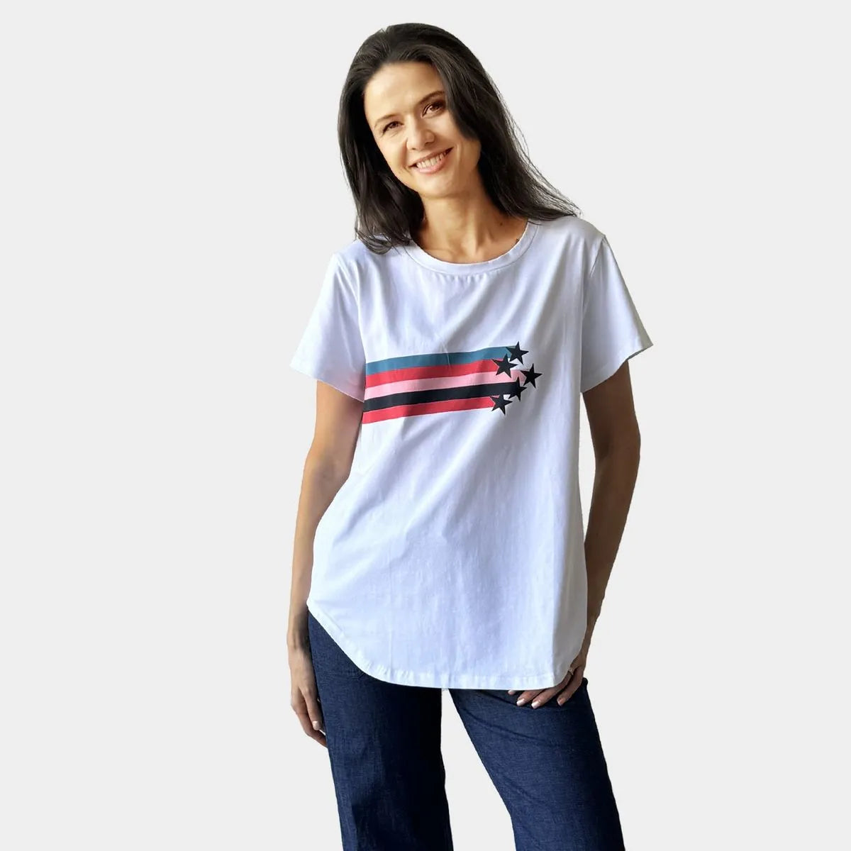 RAINBOW STAR PRINT TEE