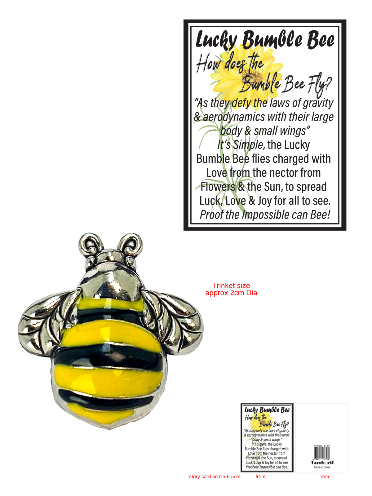 LUCKY LITTLE BUMBLE BEE CHARM