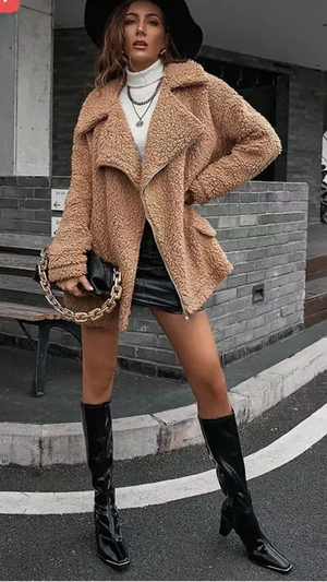 #Rachelle Fur Fleece Jacket