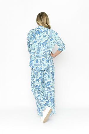 Millie Matching Shirt/Pants Set - Hawaii Aqua