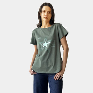 MULTI STAR PRINT TEE