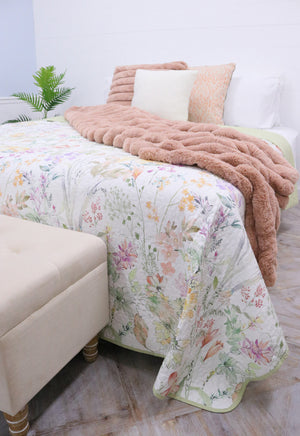 Bedspread Lrg Native Florals