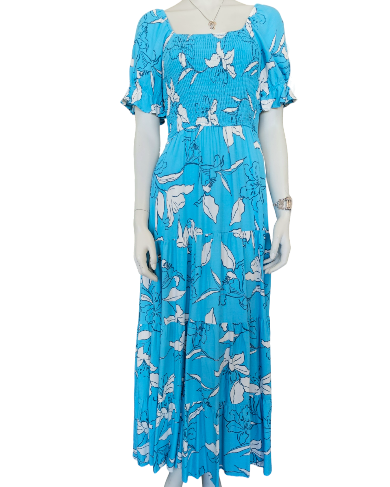 Virginia Shirred Maxi Dress