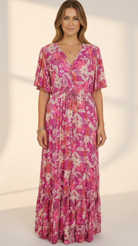#Eloise V Neck Maxi Dress