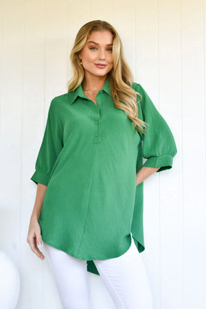 Julie On The Bias Cut 3/4 Sleeve Blouse