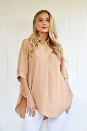Julie On The Bias Cut 3/4 Sleeve Blouse