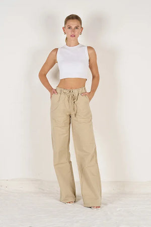 Wide Leg Cargo Style Pants
