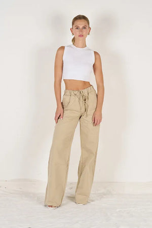 Wide Leg Cargo Style Pants