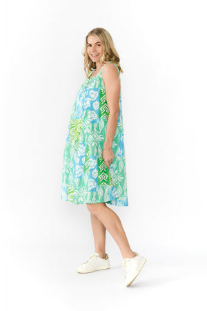 Dress Sleeveless - Ikat Lime