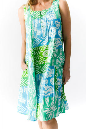Dress Sleeveless - Ikat Lime