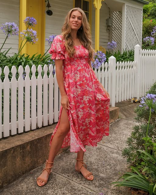 Eloise Shirred Maxi Dress