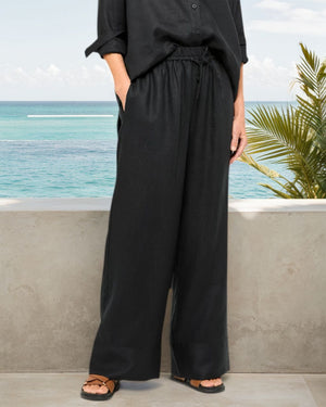 #Linen Blend Pants