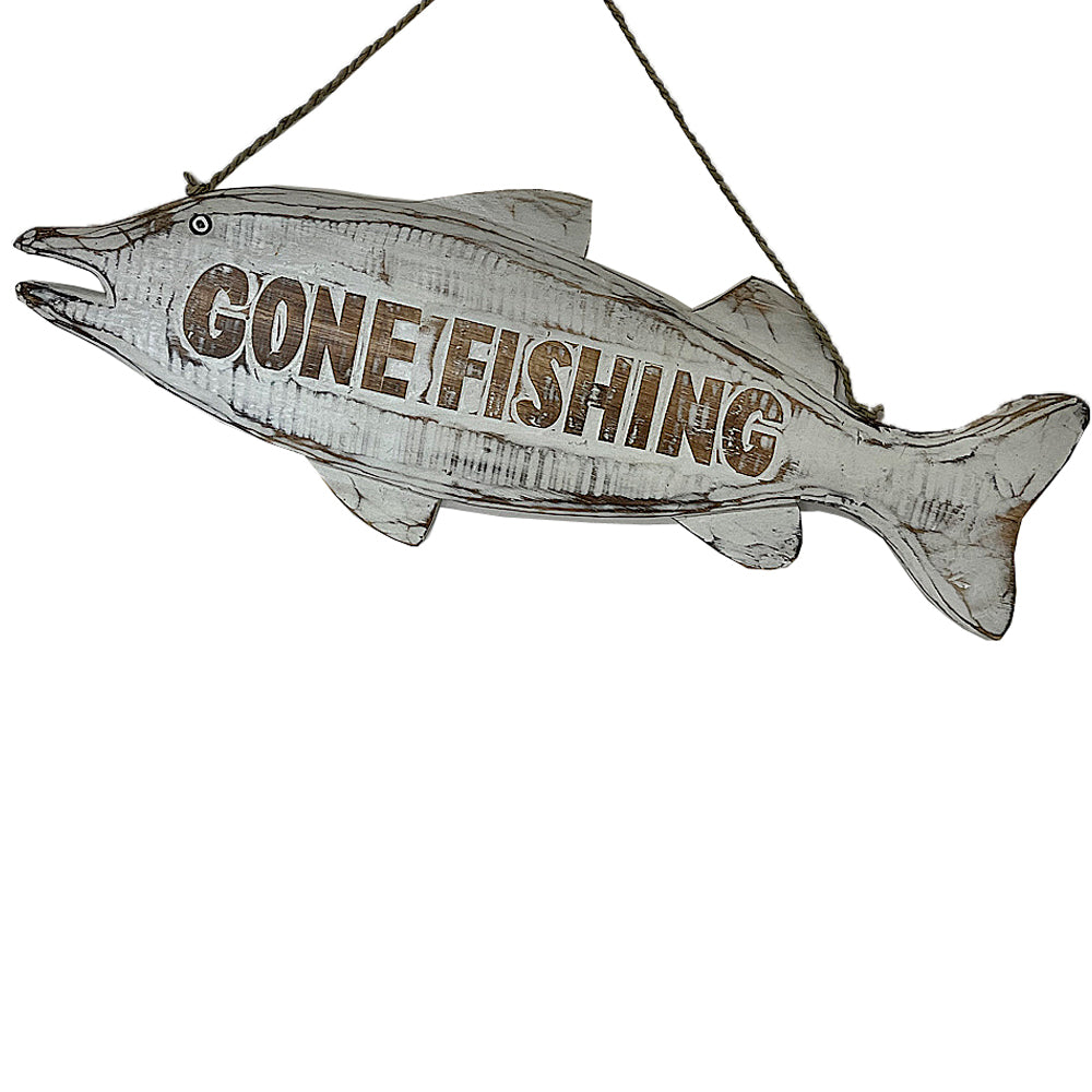 GONE FISHING FISH SIGN