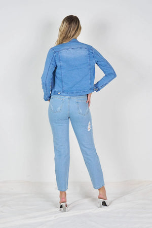 By Lily Denim Crop Jacket