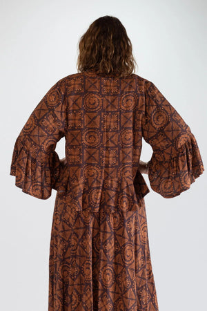 Freya Short Ruffle Rayon Jacket