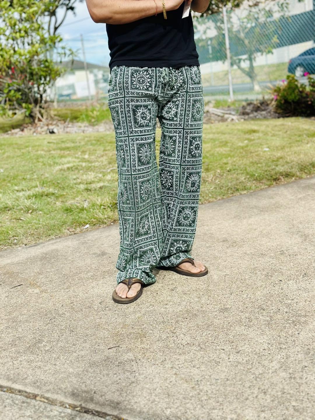 Sun Panel Cotton Harem Pants