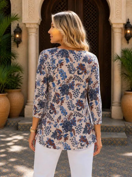 Digital 3/4 Sleeve Tee - Aloka