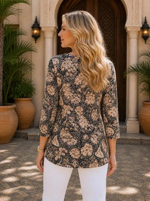 Digital 3/4 Sleeve Tee - Tuscany