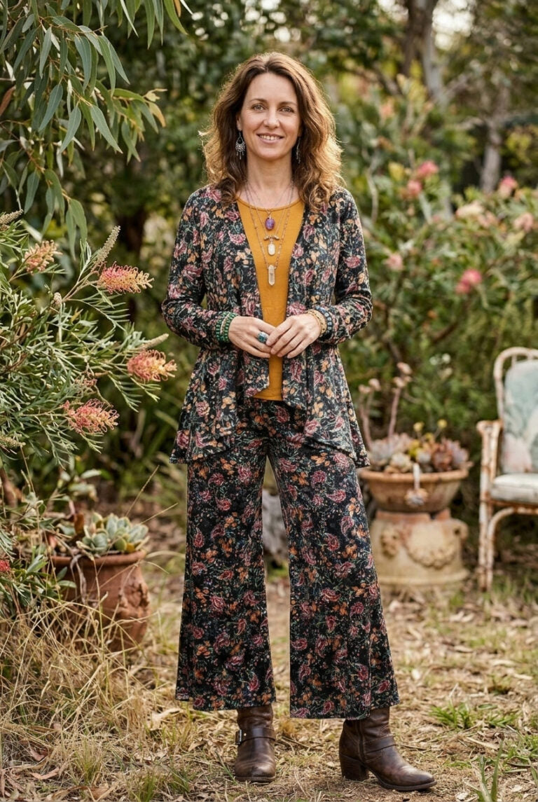 VELOUR A-LINE GORED JACKET