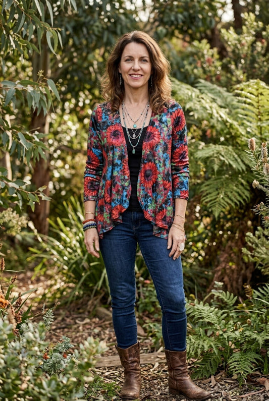 VELOUR A-LINE GORED JACKET