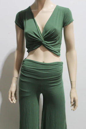 Mama Svit Knot Front Crop Tee