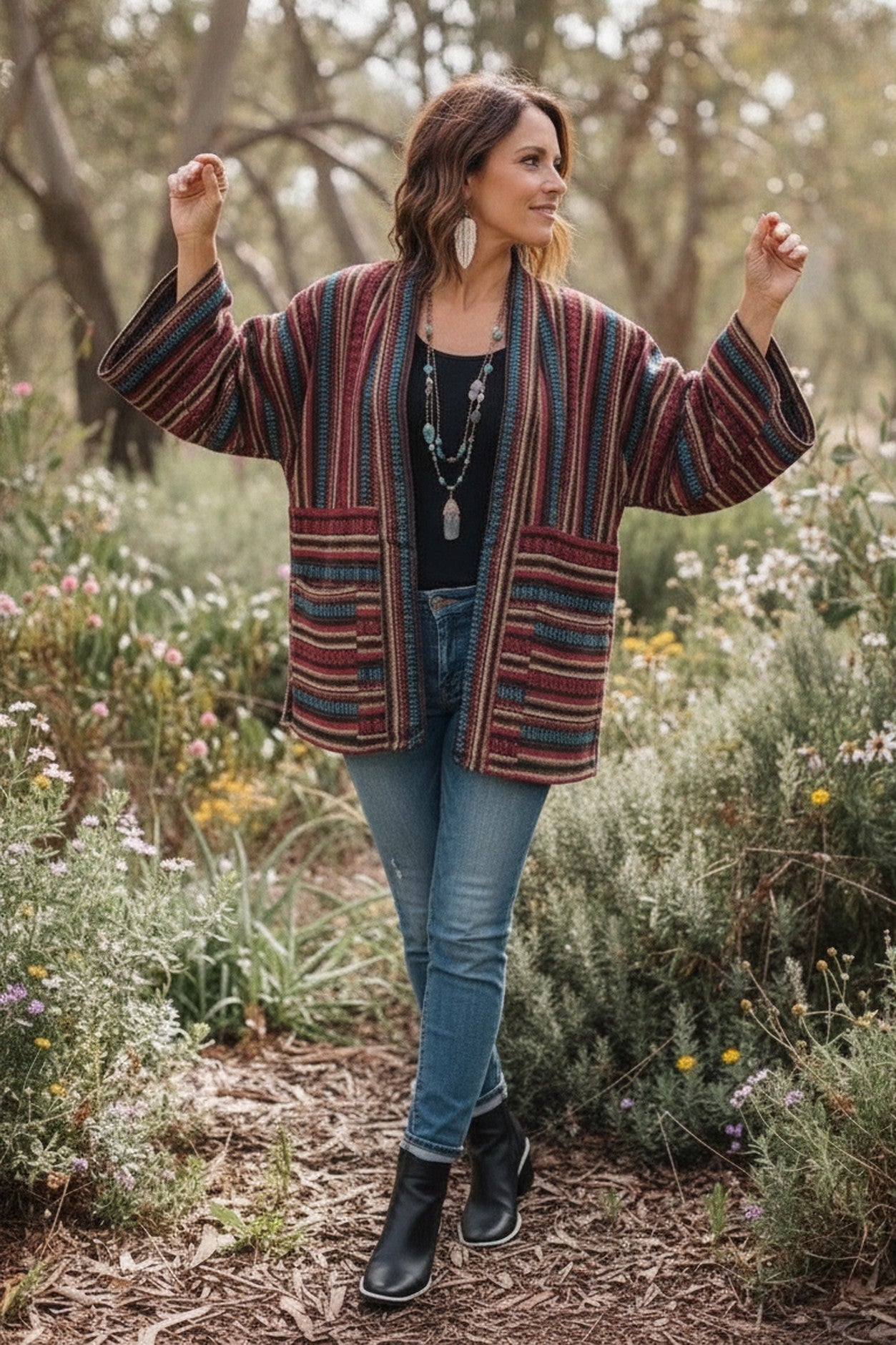 Dhurry Stripe Utkara Kimono