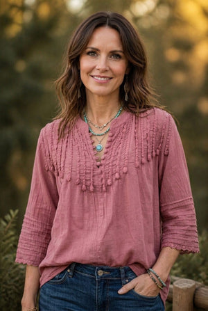 Antique Crochet Trim Top