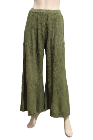 PG CHEESECLOTH SHIRRED FLARES