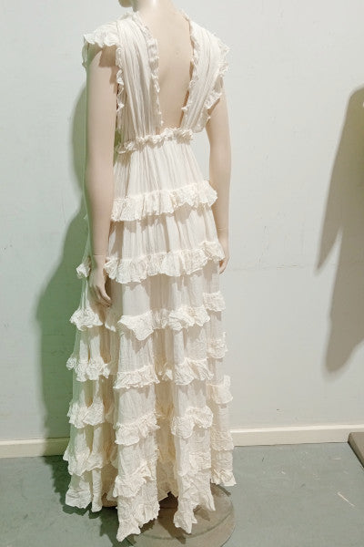 Bobby Cascade Ruffle Maxi Dress