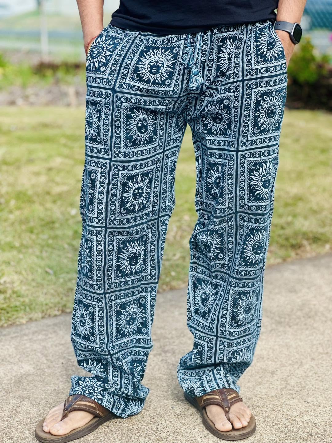 Sun Panel Cotton Harem Pants