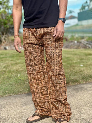 Sun Panel Cotton Harem Pants