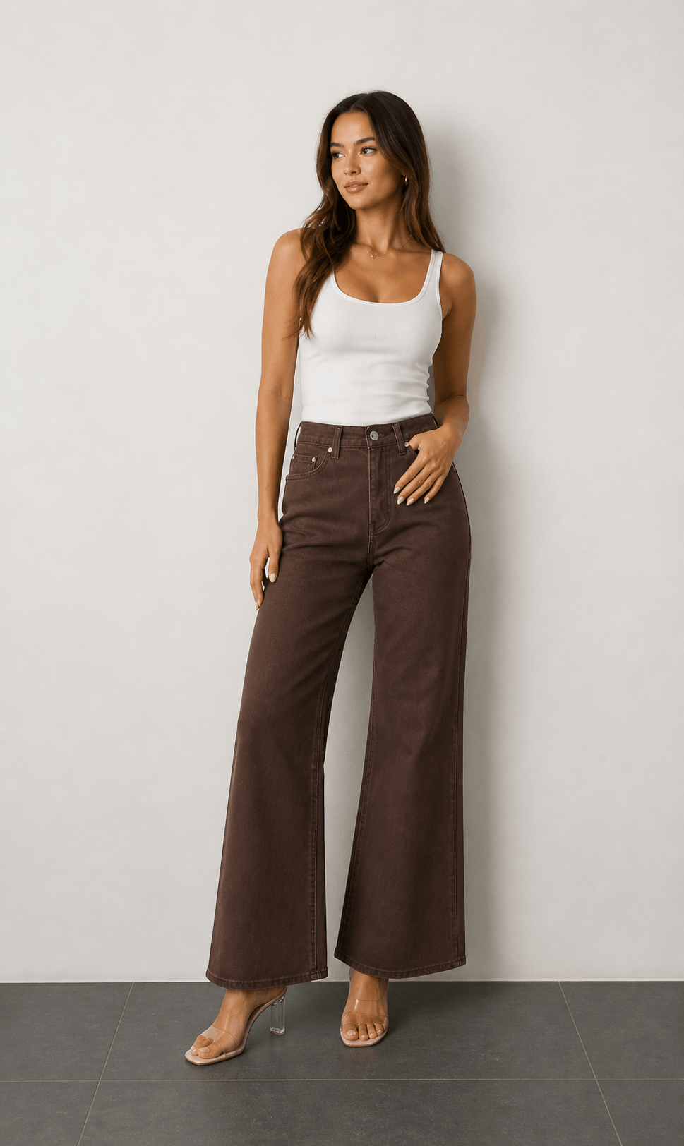 Wide Leg Jean Chocolate